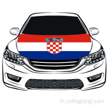 La coupe du monde drapeau de la république de croatie drapeau de capot de voiture 100*150 cm drapeau de capot de la république de croatie